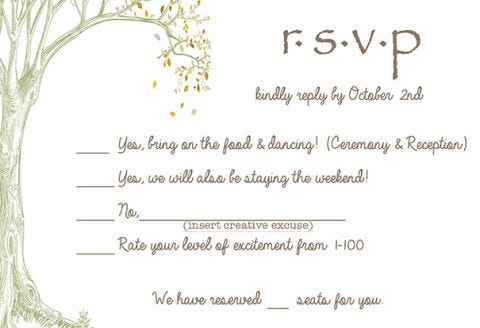 wedding rsvp card ideas brutally honest wedding invitations