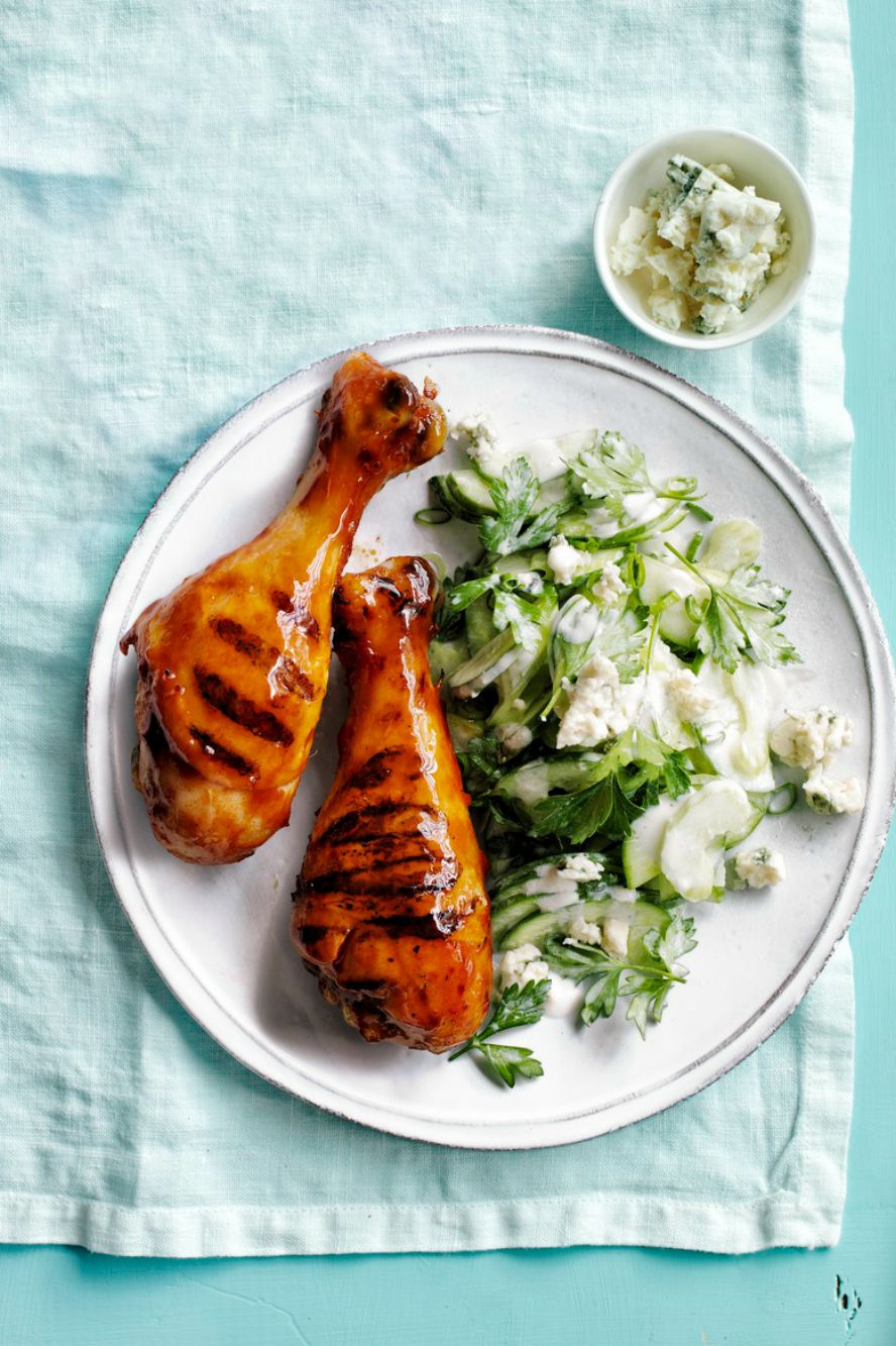 gluten free meals  grilled buffalo chicken with cucumber salad