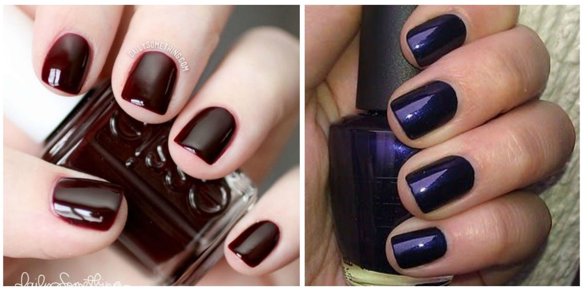 4. Black and Purple Floral Nail Design - wide 1