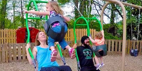 Double Swing Playground Invention Expression Swing For Parent Child Bonding Double Swing Playground Invention Expression Swing For Parent Child Bonding