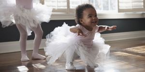 Performing arts, Floor, Flooring, Baby & toddler clothing, Dress, Dance, Toddler, Ballet tutu, Dancer, Costume, 