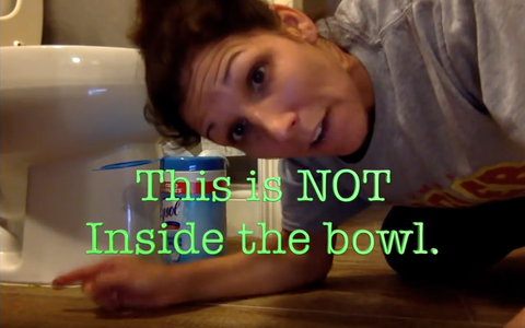 Not inside the bowl