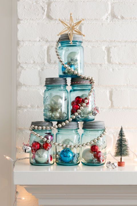 diy christmas decorations mason jar tree