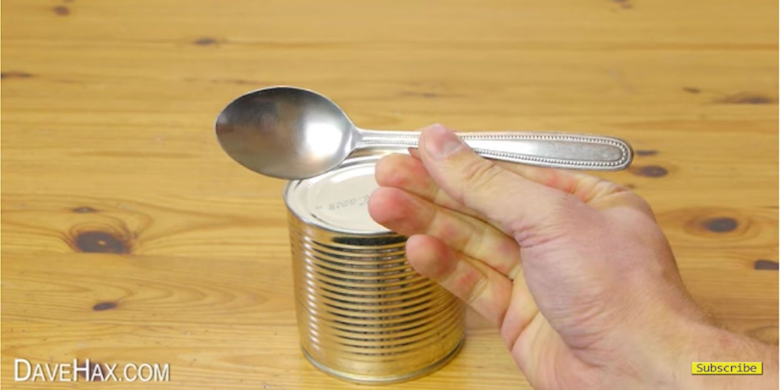 How To Open A Can Without A Can Opener - Open Canned Food With A Spoon