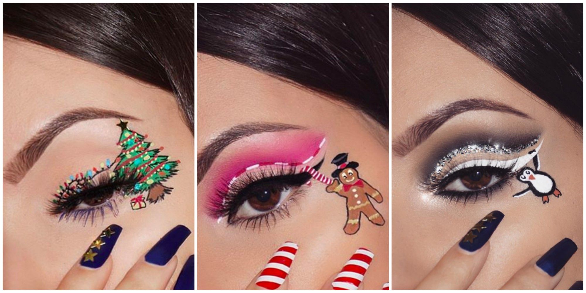 These Festive Makeup Looks Are The Most Magical Thing You Ll See This Christmas Christmas Eye Makeup