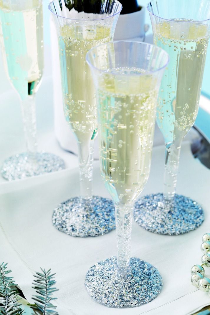new years eve table decorations champagne glass