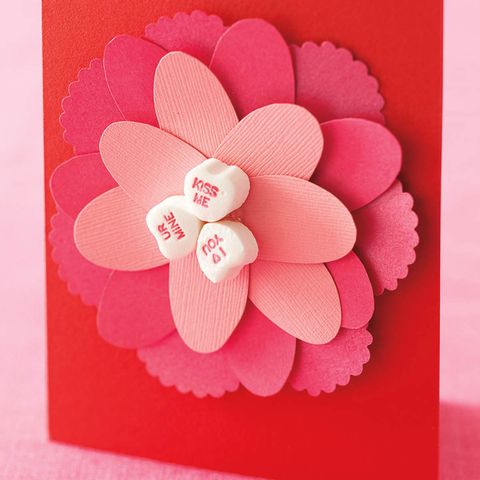 valentine's day crafts for kids cut paper flower card