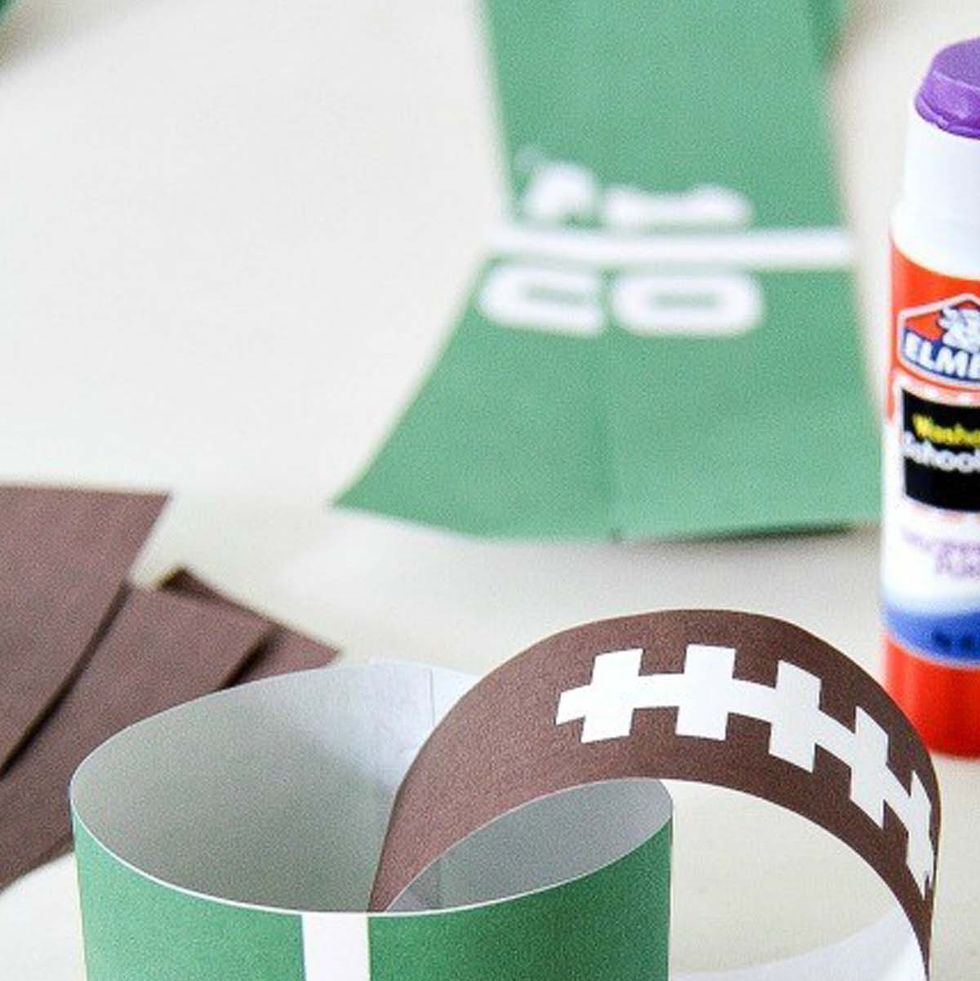 super bowl decorating ideas game day paper chain