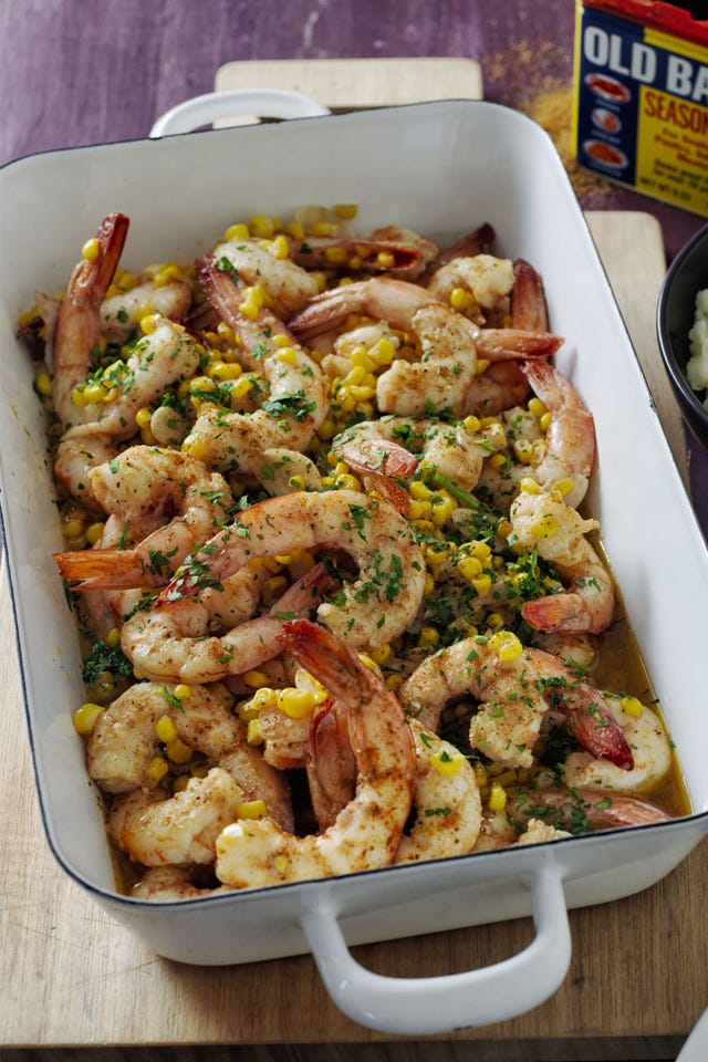 Best Roasted Old Bay Shrimp Scampi and Smashed Potatoes Recipe - How to
