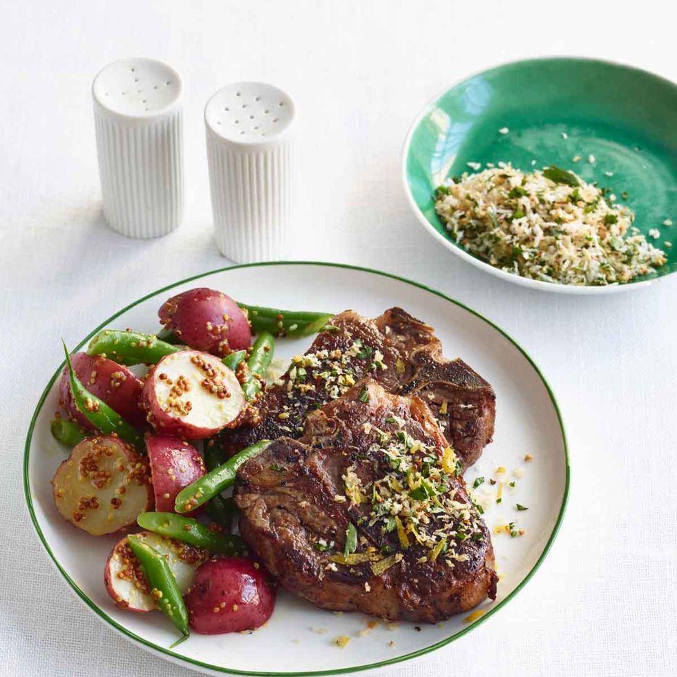 romantic dinner seared lamb with mustard potatoes