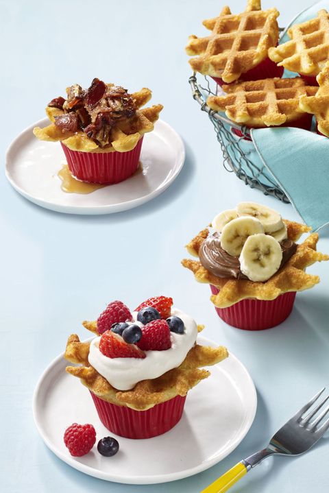 4th of july cakes and cupcakes   waffle cupcakes