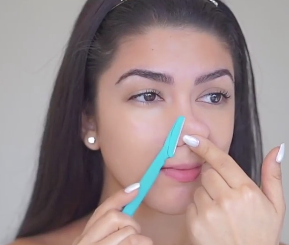 how to shave your nose