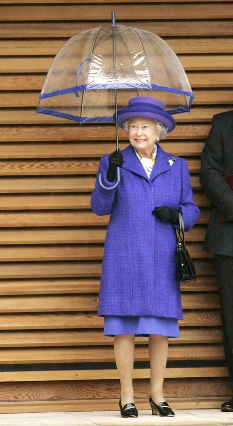 Clothing, Blue, Sleeve, Coat, Umbrella, Standing, Outerwear, Purple, Electric blue, Suit, 
