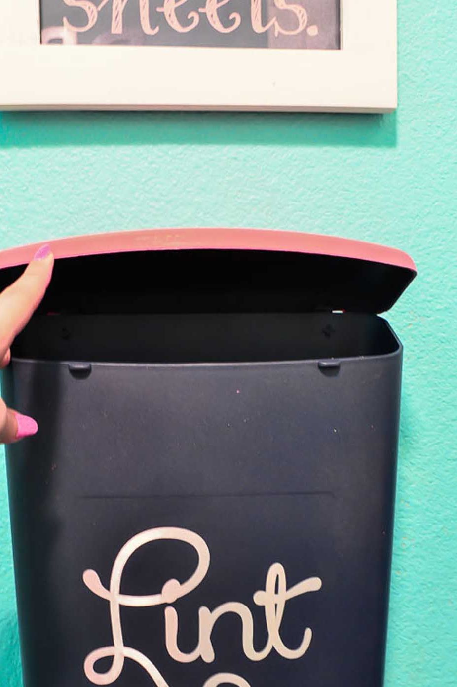 laundry room organization make a lint box