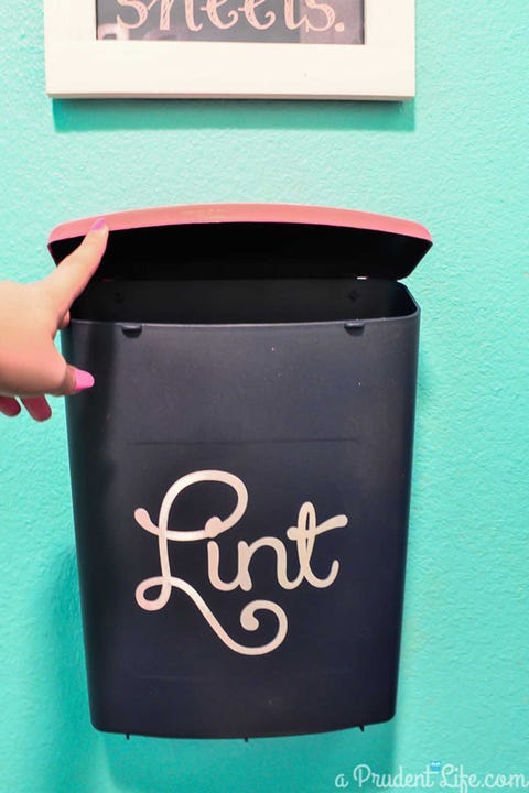 laundry room organization make a lint box