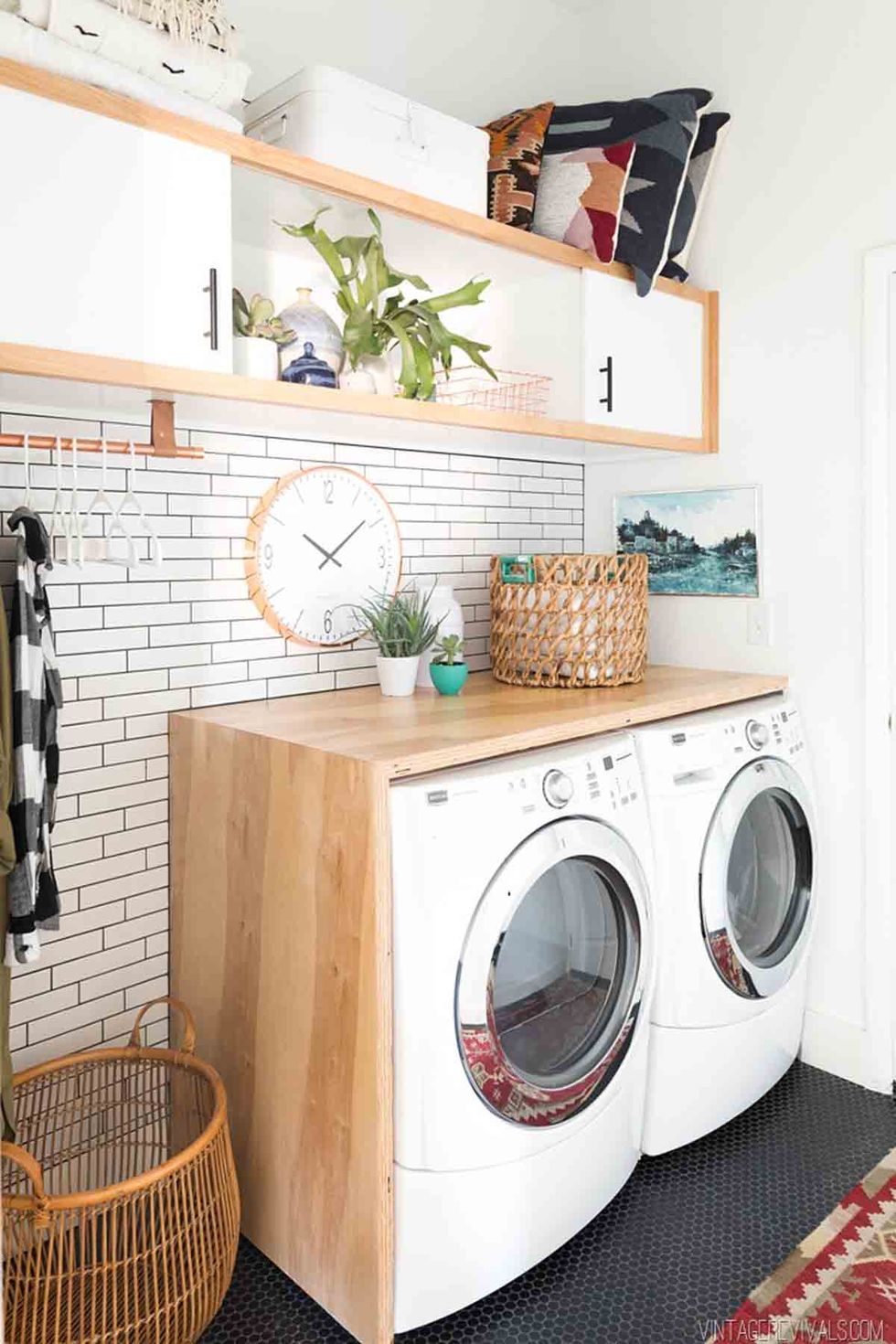 how to organize a tiny laundry room~ - My Sweet Savannah