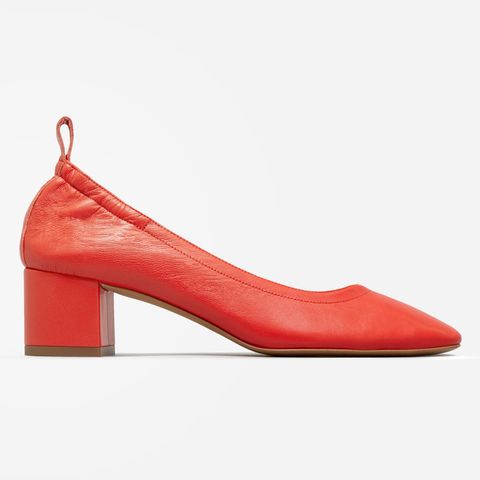 Footwear, Red, Shoe, Court shoe, High heels, Orange, Basic pump, Beige, Leather, 
