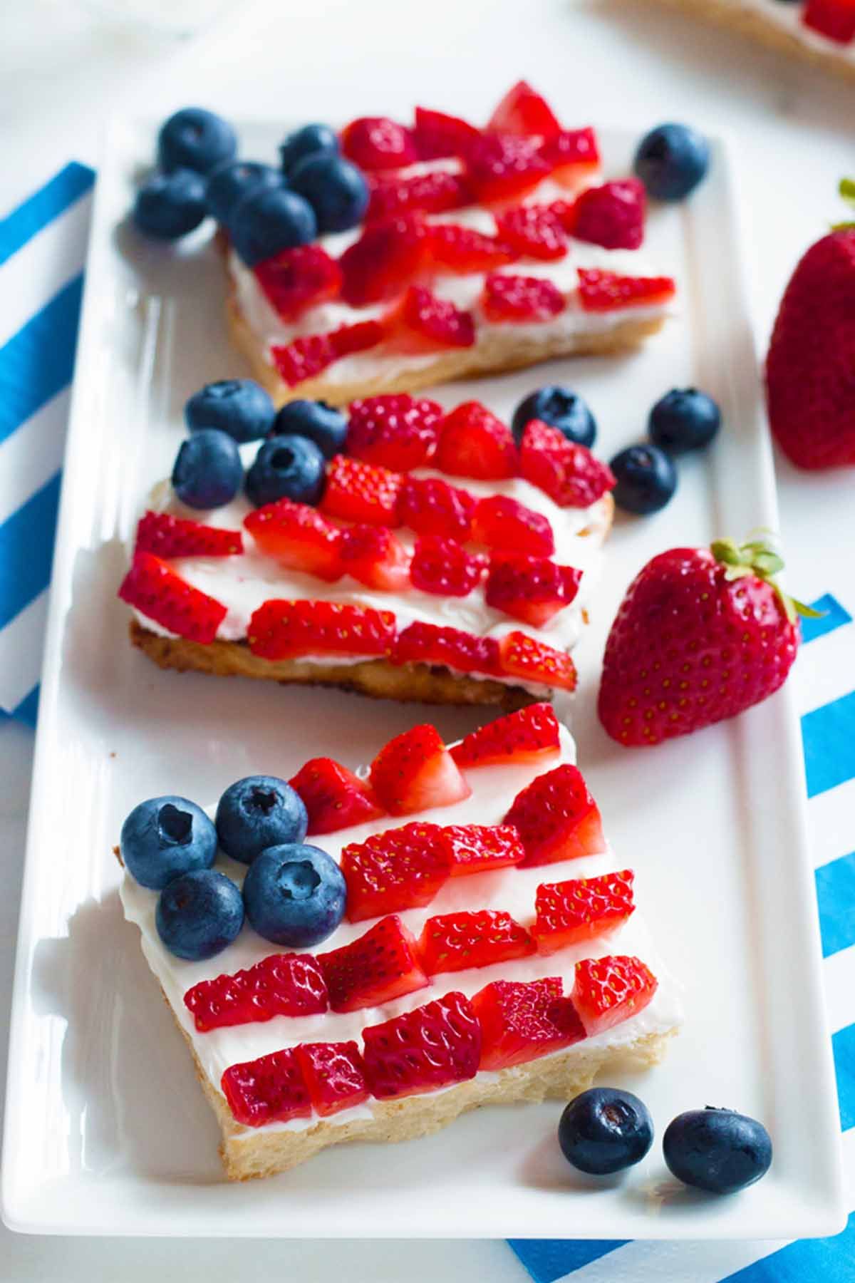 20 Best 4th Of July Appetizers Recipes For Fourth Of July Appetizers   Patriotic Berry Bruschetta 