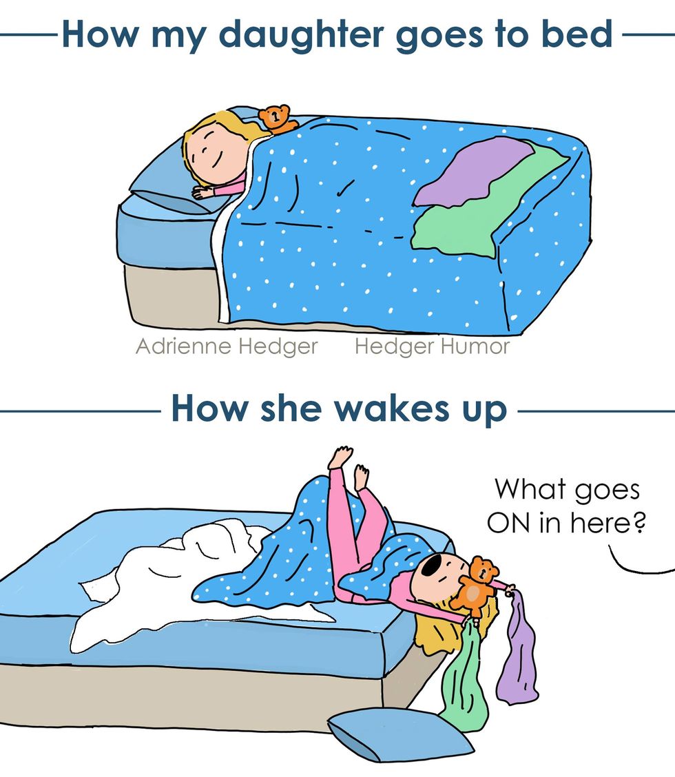 Every Parent Will Relate to These Funny Bedtime Routine Cartoons - Hedger  Humor Parenting Cartoons