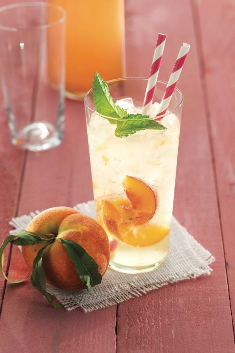 summer drinks ginger peach soada