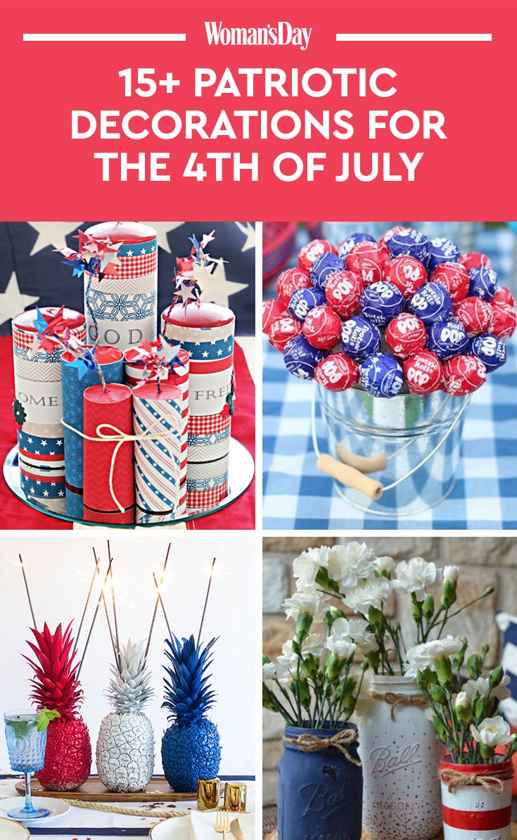 Patriotic Decorations Part - 37: 17 Best 4th Of July Decorations - Patriotic Decorating Ideas For Fourth Of July