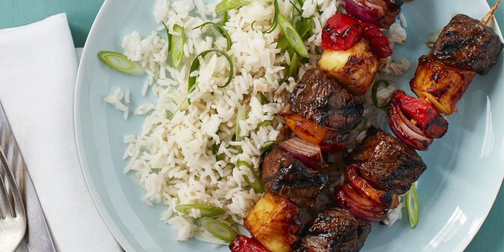 Skewered Beef and Scallions