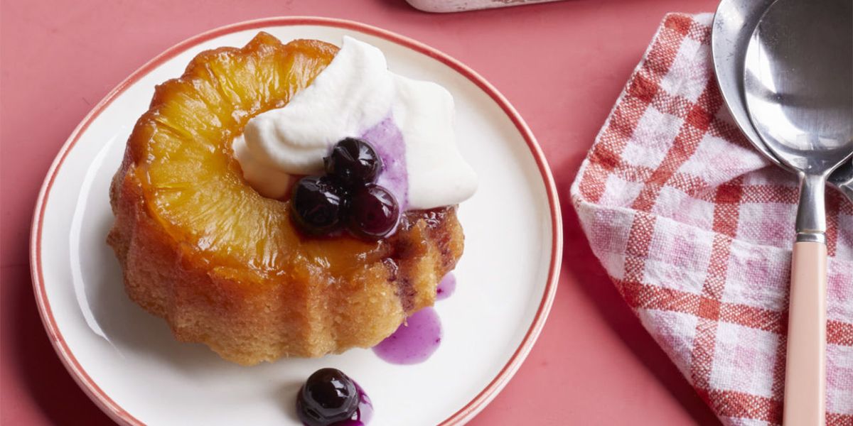 Dash - Pineapple Upside Down Mini Bundt Cake. The Dash Mini Bundt Maker is  the exact right size for making a pineapple upside down cake--it fits a  ring of pineapple perfectly! Love