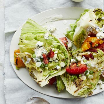 hearty salad recipes - wedges with bacon tomatoes and buttermilk dressing