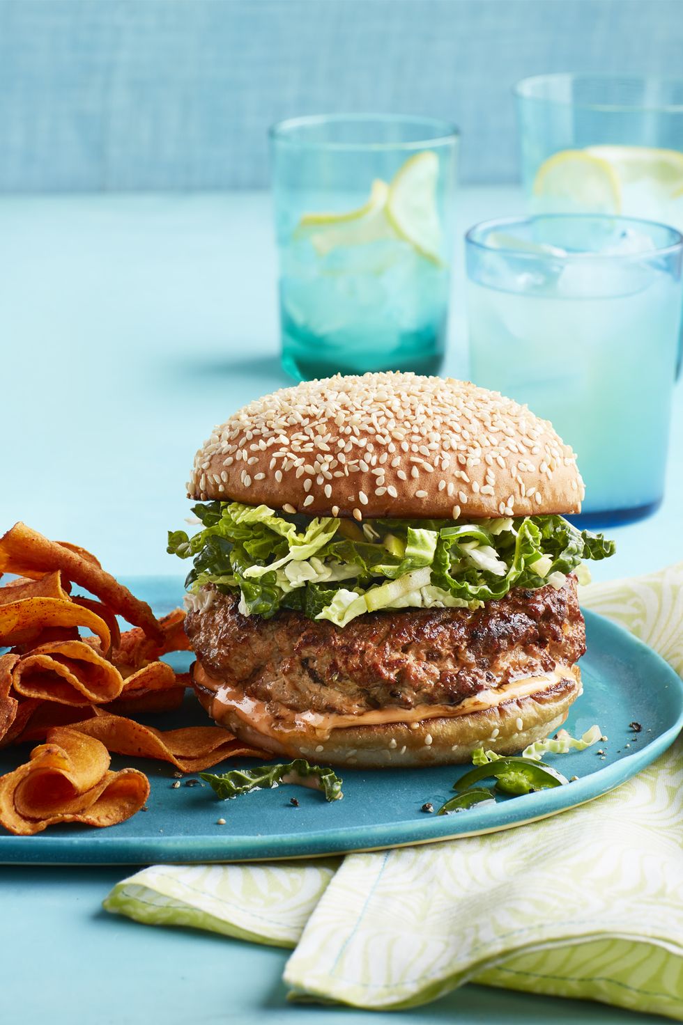 heart healthy meals turkey burgers and slaw with sweet potato chips