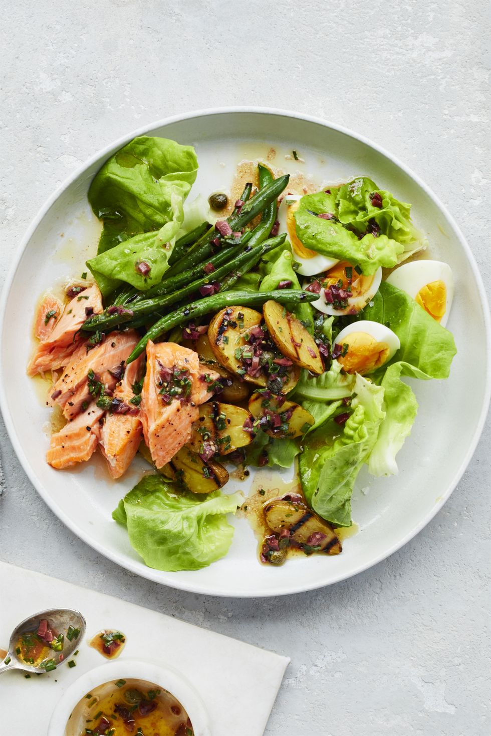 hearty salad recipes   salmon niçoise salad