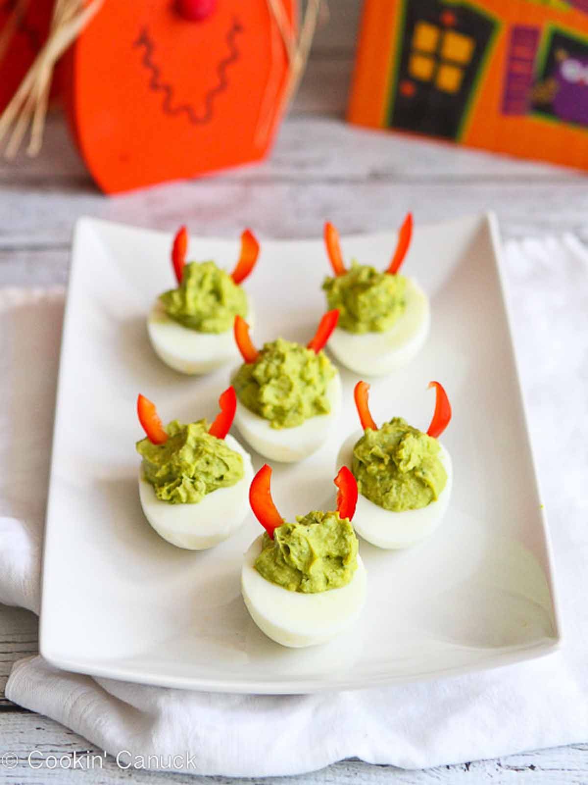 22 Easy Halloween Party Food Ideas Cute Recipes For Halloween Parties   Devilish Eggs 