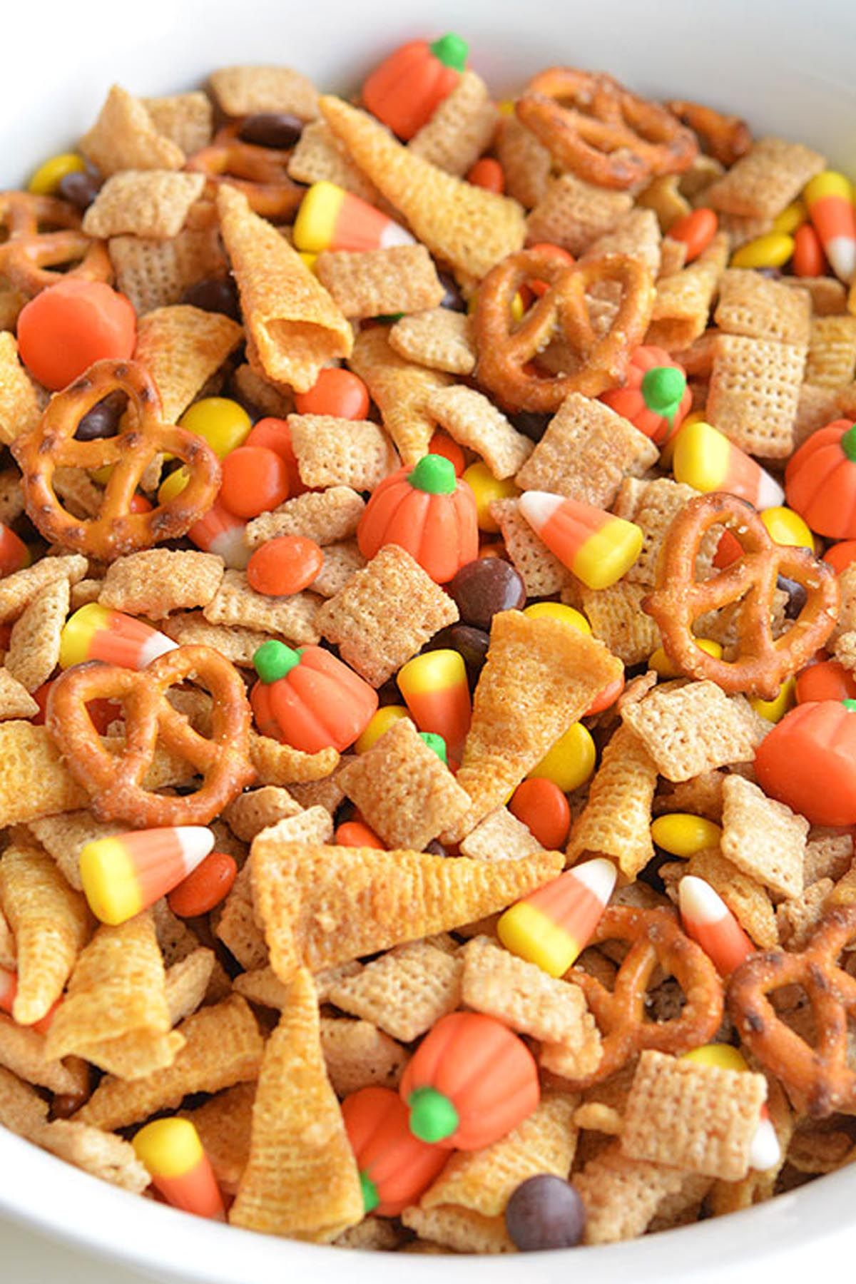 30 Easy Halloween Party Snacks Ideas And Recipes For Halloween Snacks   Harvest Chex Mix 