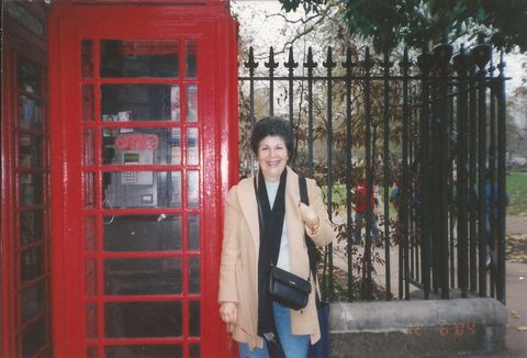Telephone booth, Red, Standing, 