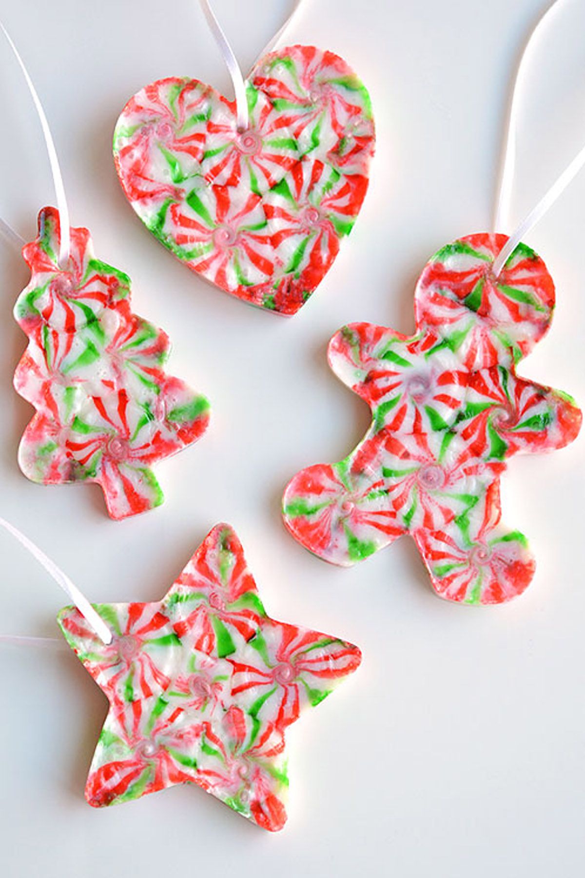 55 Easy Christmas Crafts Simple DIY Holiday Craft Ideas Projects   Melted Candy Ornaments 