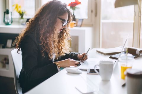 Beauty, Technology, Electronic device, Hand, Long hair, Interior design, Office, Fashion accessory, Sitting, Gadget, 