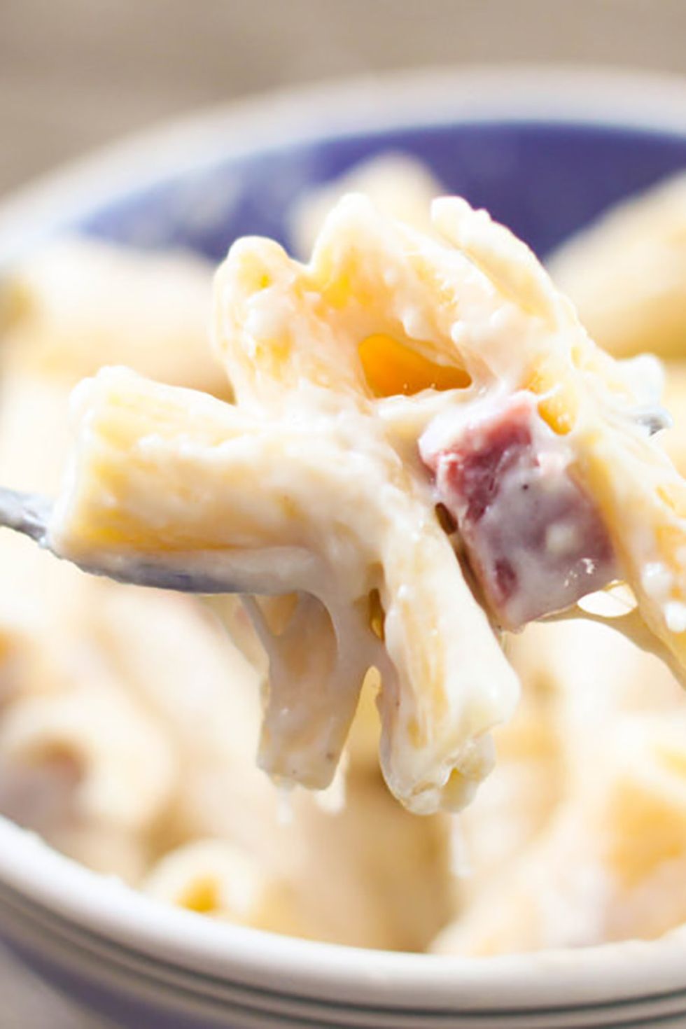 crockpot meals for kids ham and cheese pasta bake