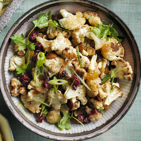 vegan dinner ideas easy roasted cauliflower salad