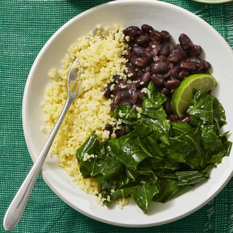 vegan dinner ideas easy stewed black beans with collared greens