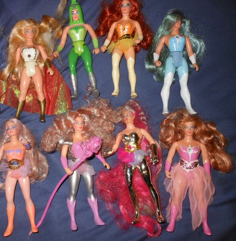 Doll, Toy, Barbie, Fictional character, Collection, Figurine, Flesh, Fashion design, Wig, 