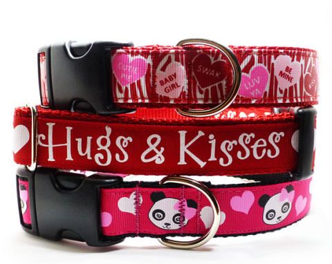 Hugs & Kisses Pink Collar