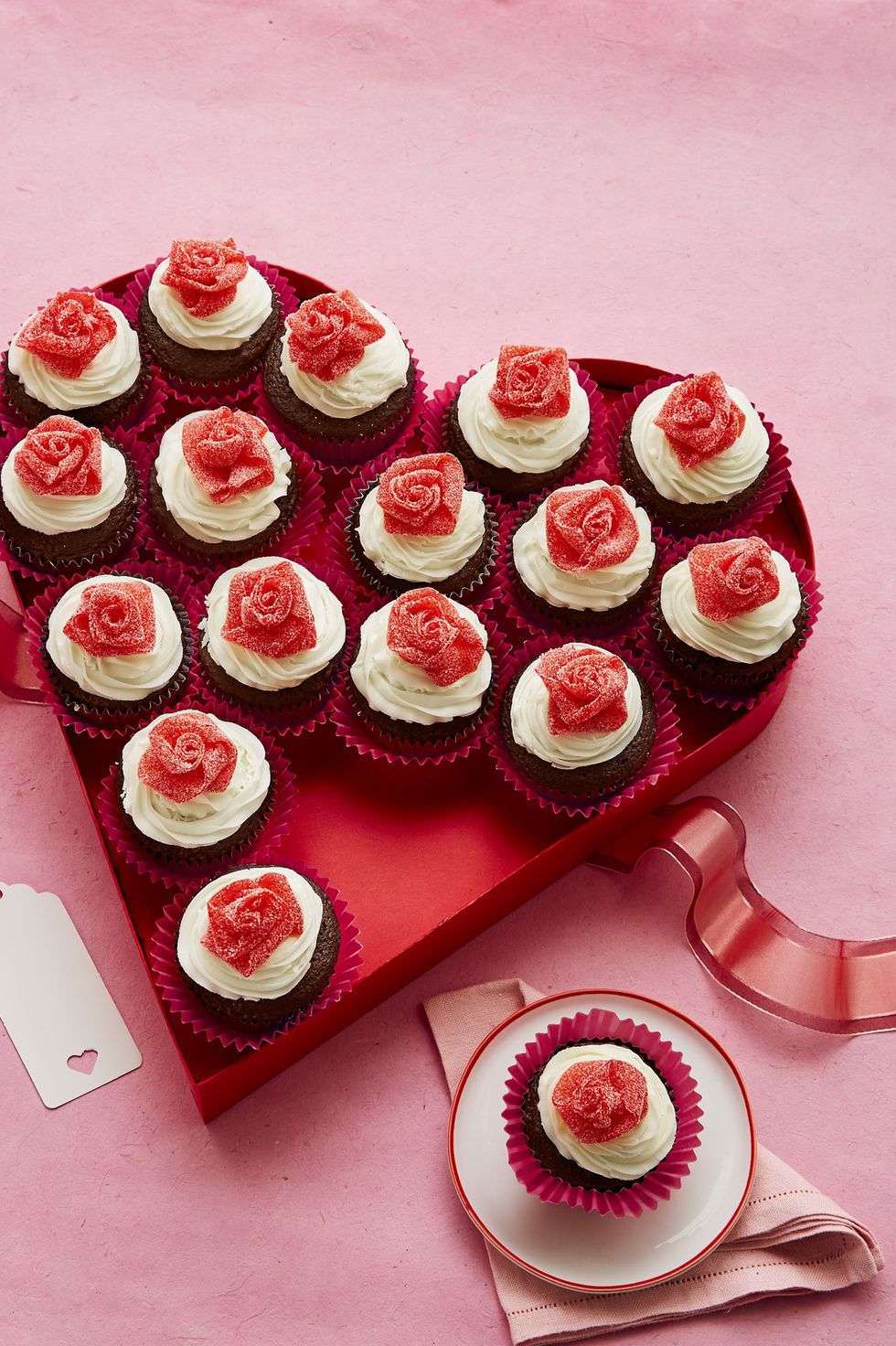 valentine's day desserts mini rosebud cupcakes
