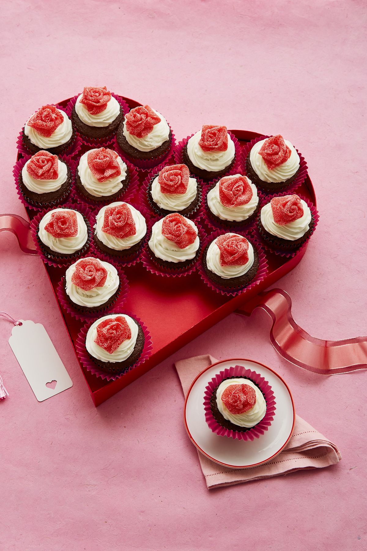 valentine's day desserts mini rosebud cupcakes