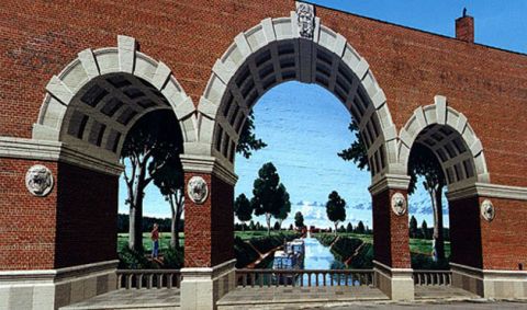 Architecture, Arch, Landmark, Brick, Arcade, Triumphal arch, Brickwork, Monument, Historic site, Symmetry, 