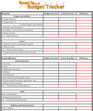 family budget tracker