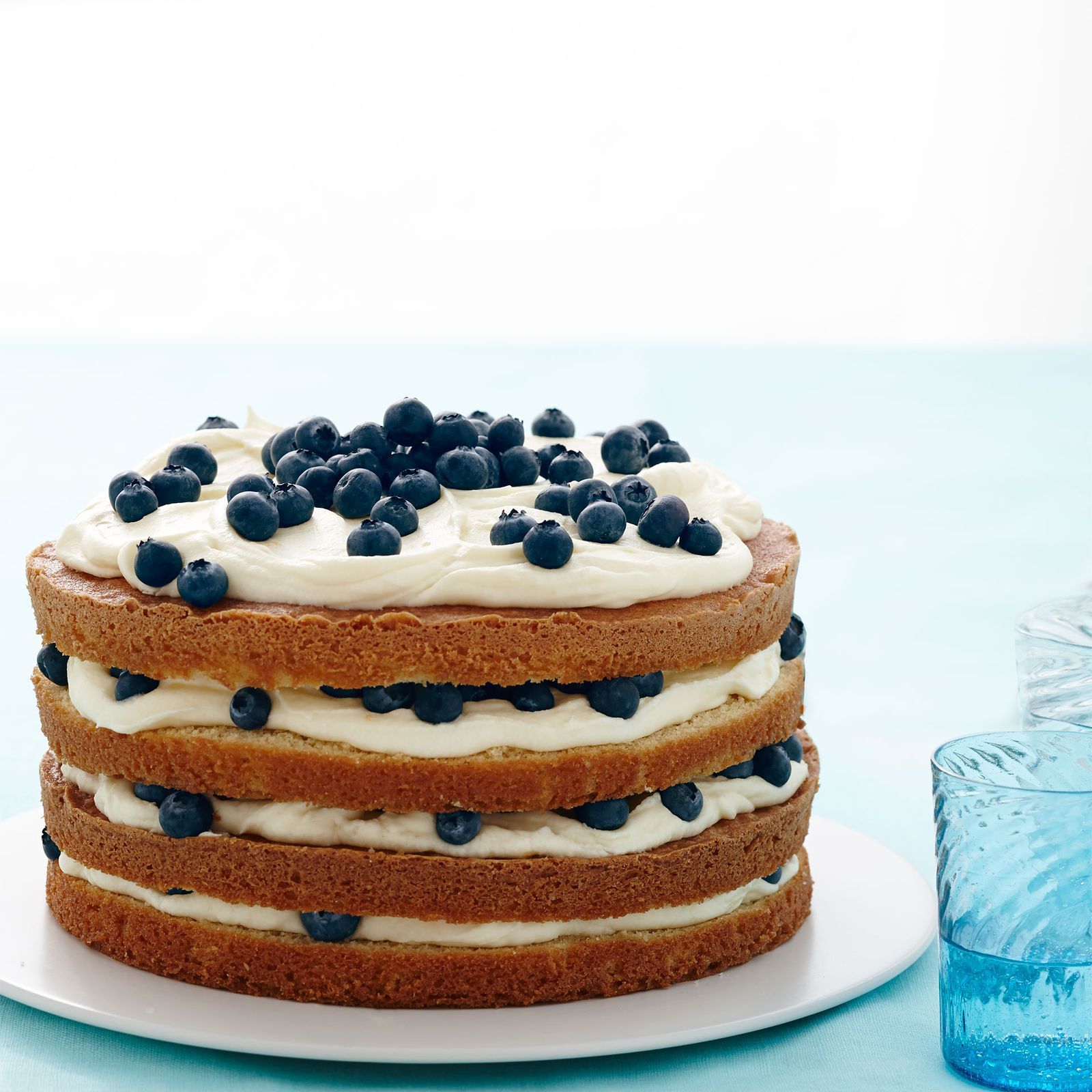 Vanilla Blueberry Cake with Blueberry Cardamom Curd | Bunsen Burner Bakery