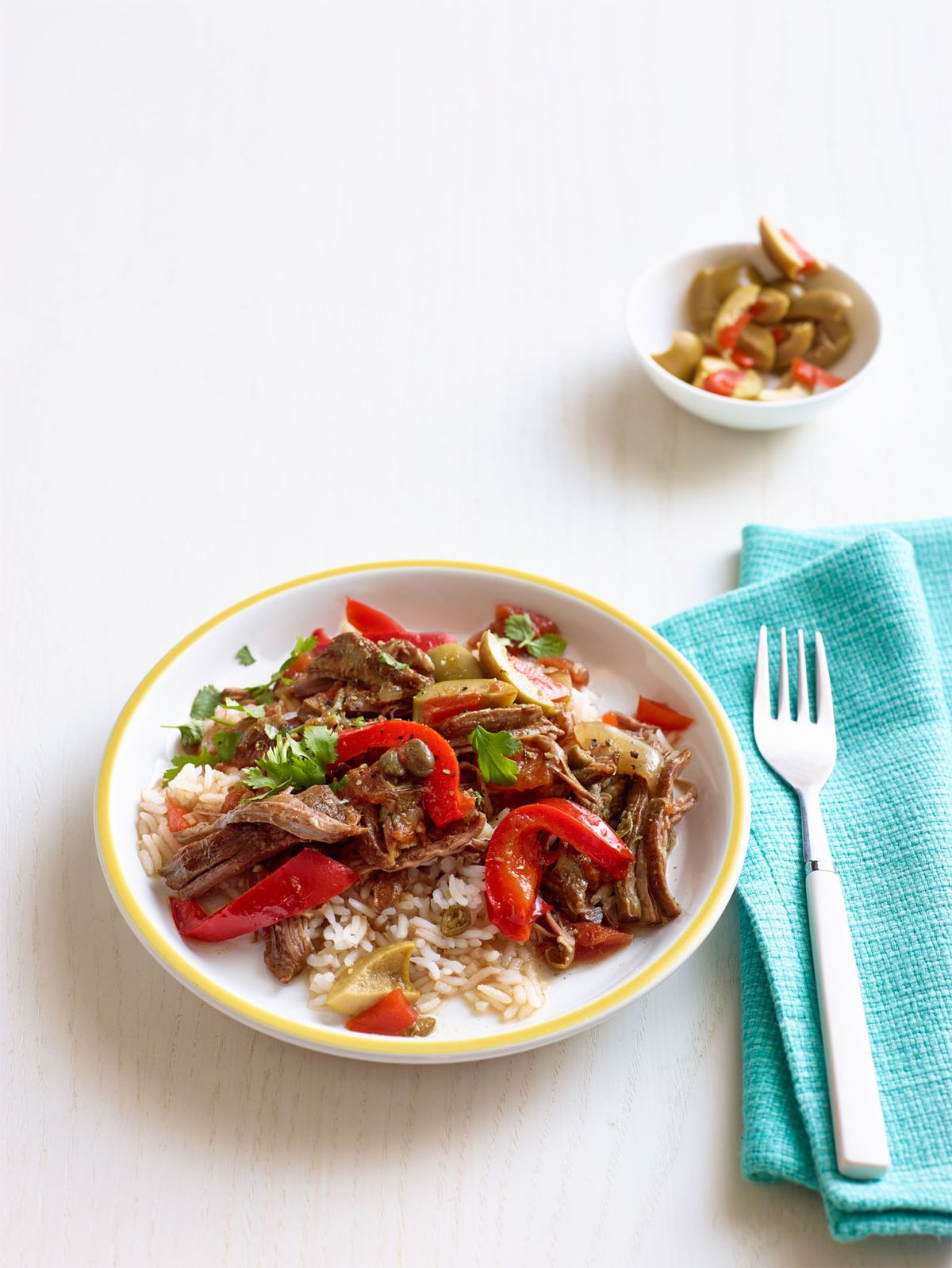 cuban style braised steak and peppers