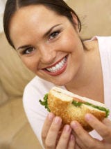 Instead of a bagel with butter for breakfast, try scrambled eggs on whole-wheat toast