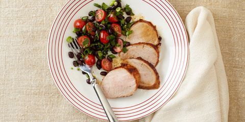 Sweet and Spicy Pork with Black Bean Salad Recipe – Pork Recipes at ...
