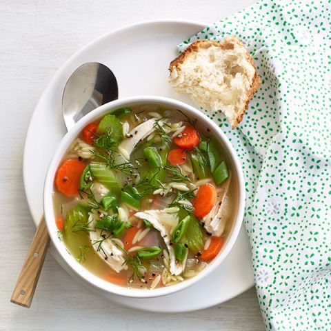 lemony chicken and orzo soup