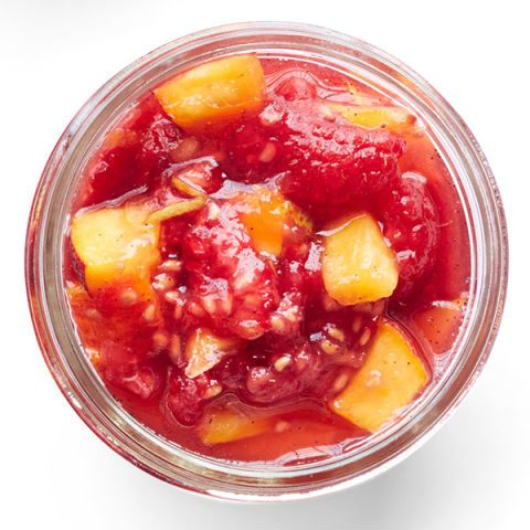 vanilla nectarine and raspberry jam